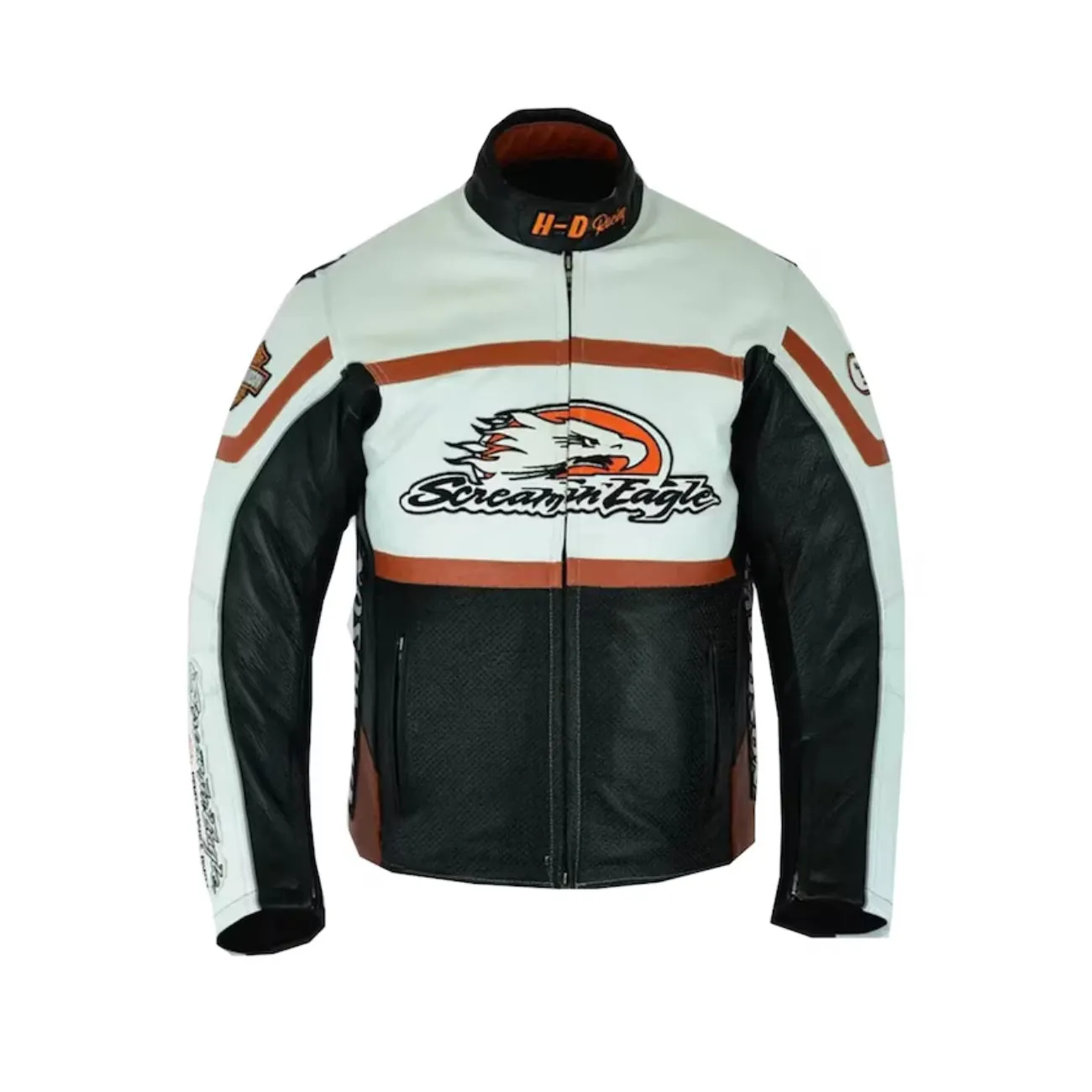 Harley Davidson Men's Black Motorcycle Biker Leather jacket
