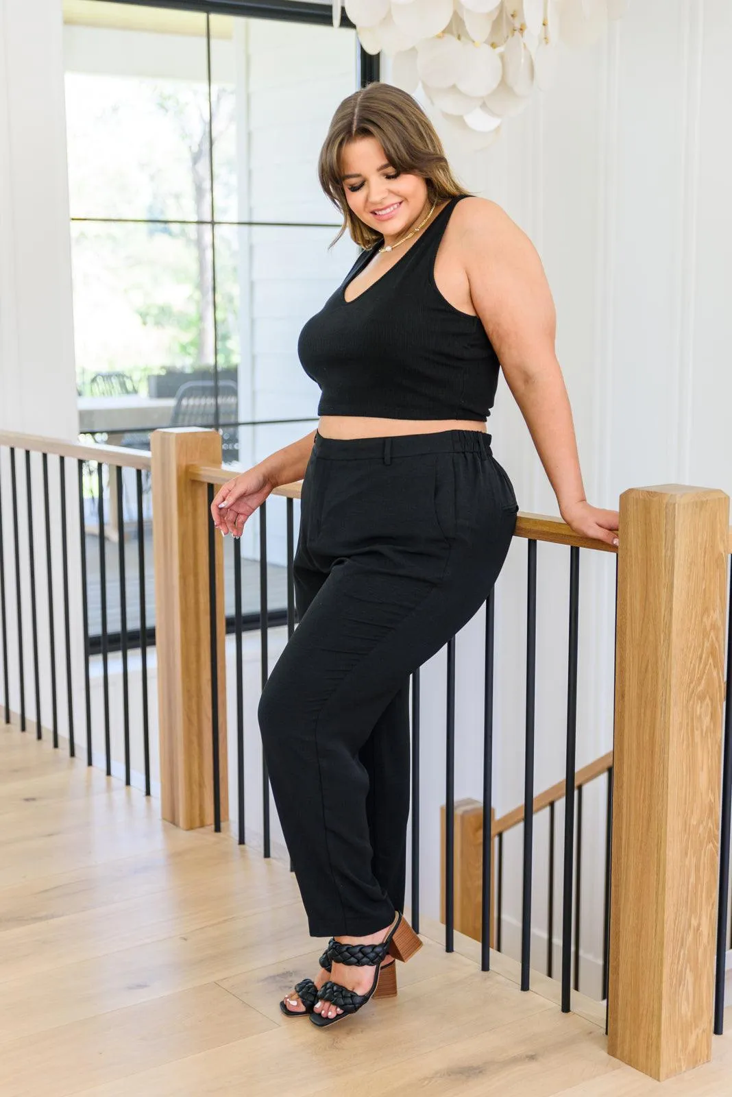 Hazel Blues® | Tell Me More Crop Tank In Black