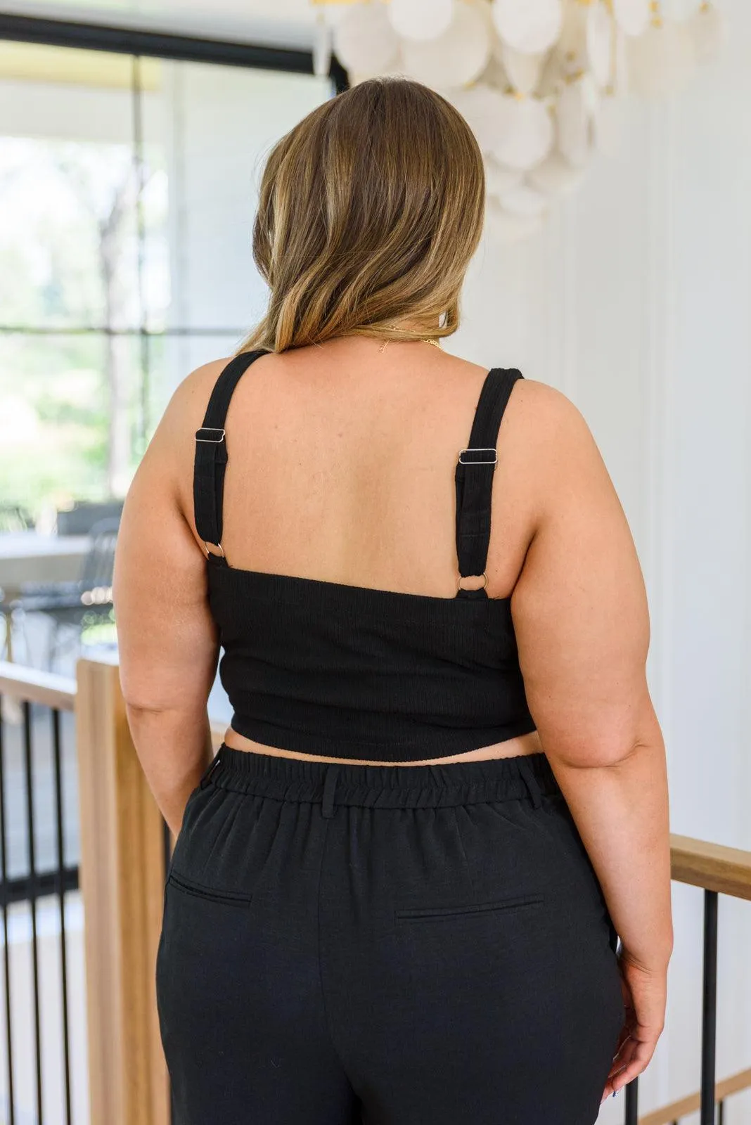 Hazel Blues® | Tell Me More Crop Tank In Black