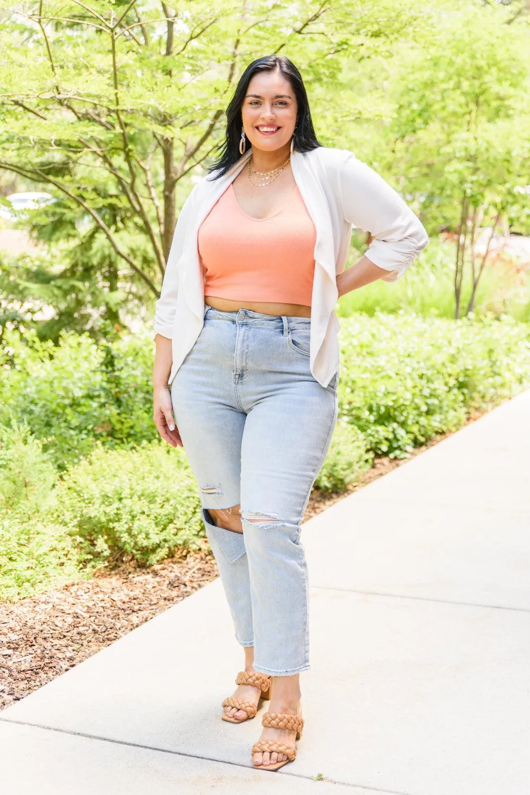 Hazel Blues® | Tell Me More Crop Tank In Coral
