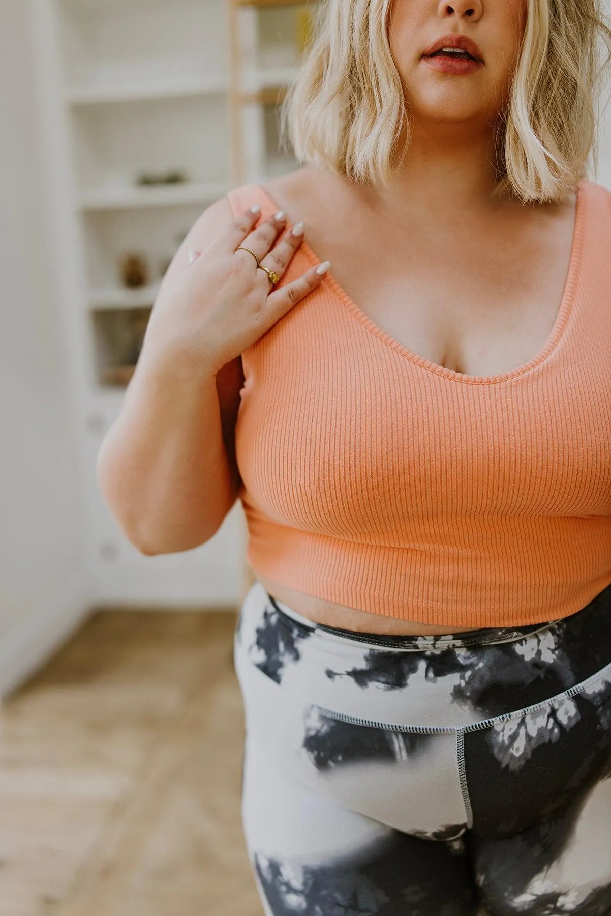 Hazel Blues® | Tell Me More Crop Tank In Coral