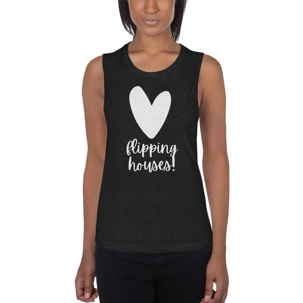 Heart Flipping - Ladies’ Muscle Tank