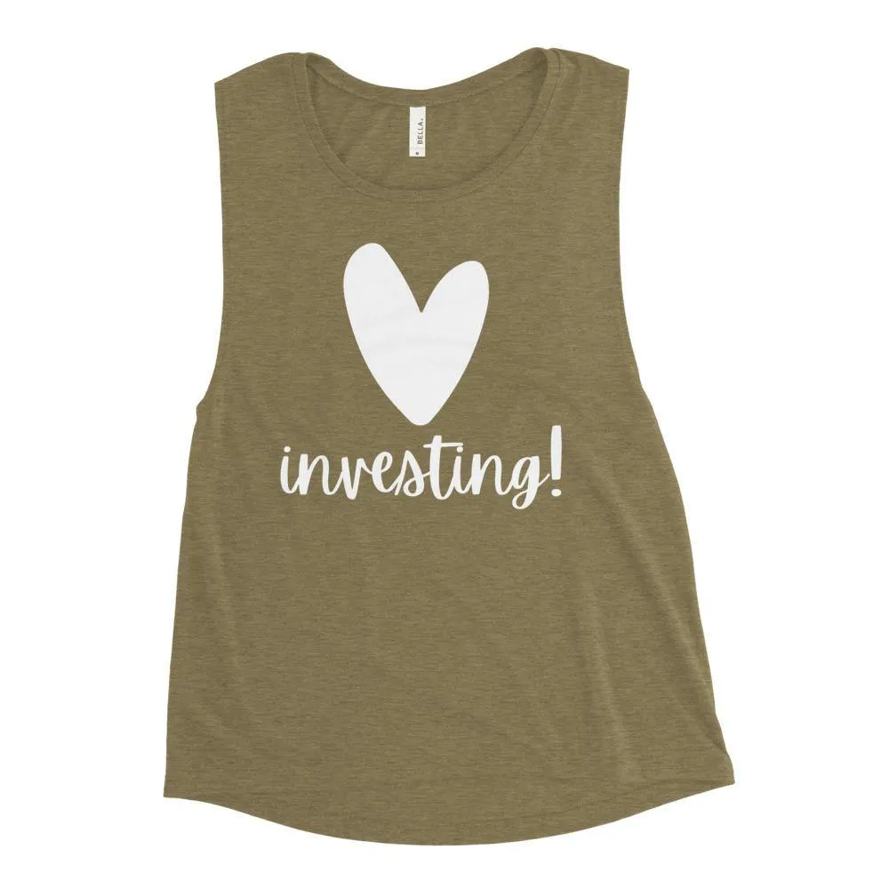 Heart Investing - Ladies’ Muscle Tank