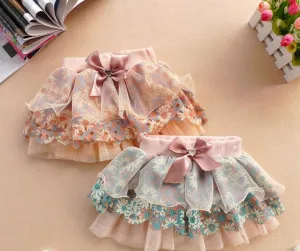High Quality 2-6Y Cute Baby Kids Girl Bow Floral Skirt Floral Tulle Tutu Skirts Child Clothes Girls Skirts