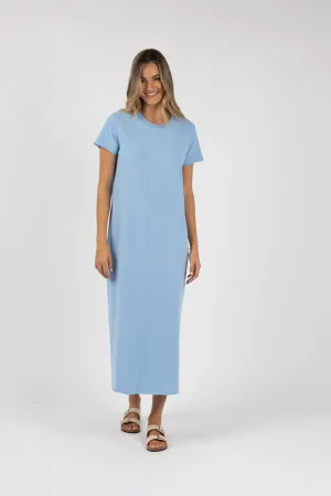 Humidity Basic Tee Dress - Blue