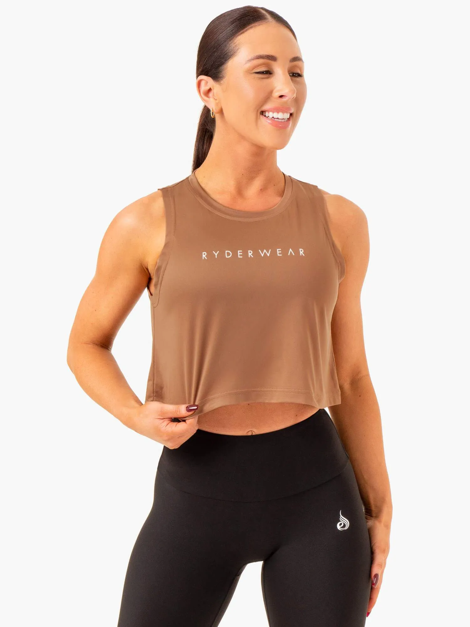 Hybrid Muscle Tank - Mocha