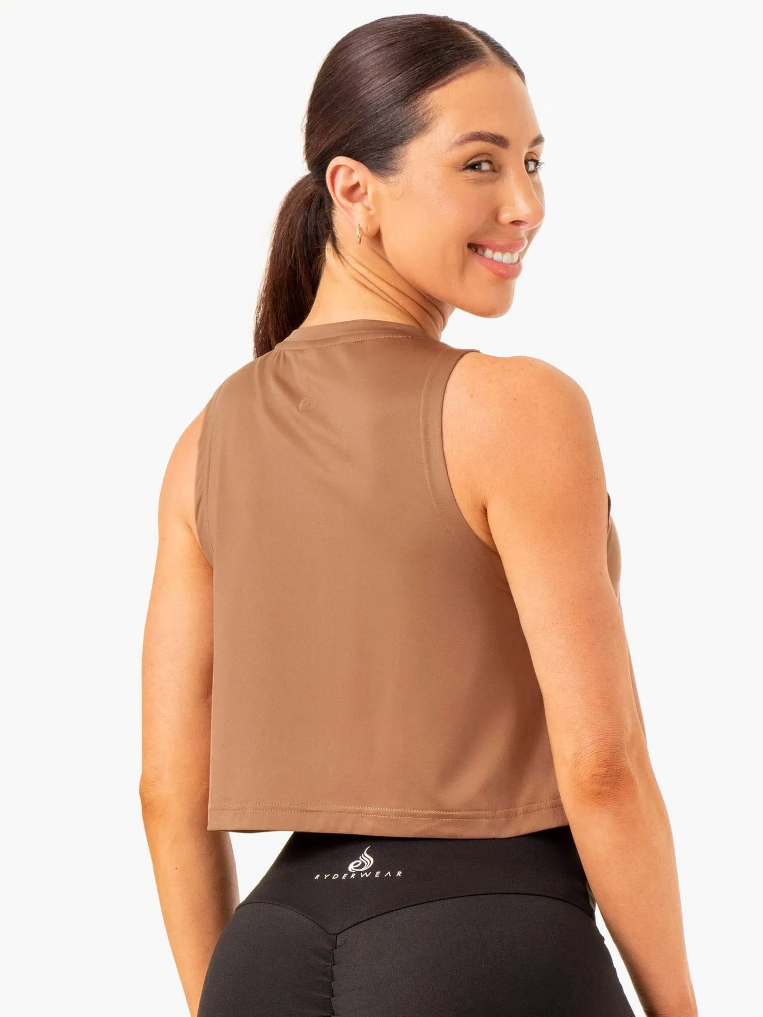 Hybrid Muscle Tank - Mocha