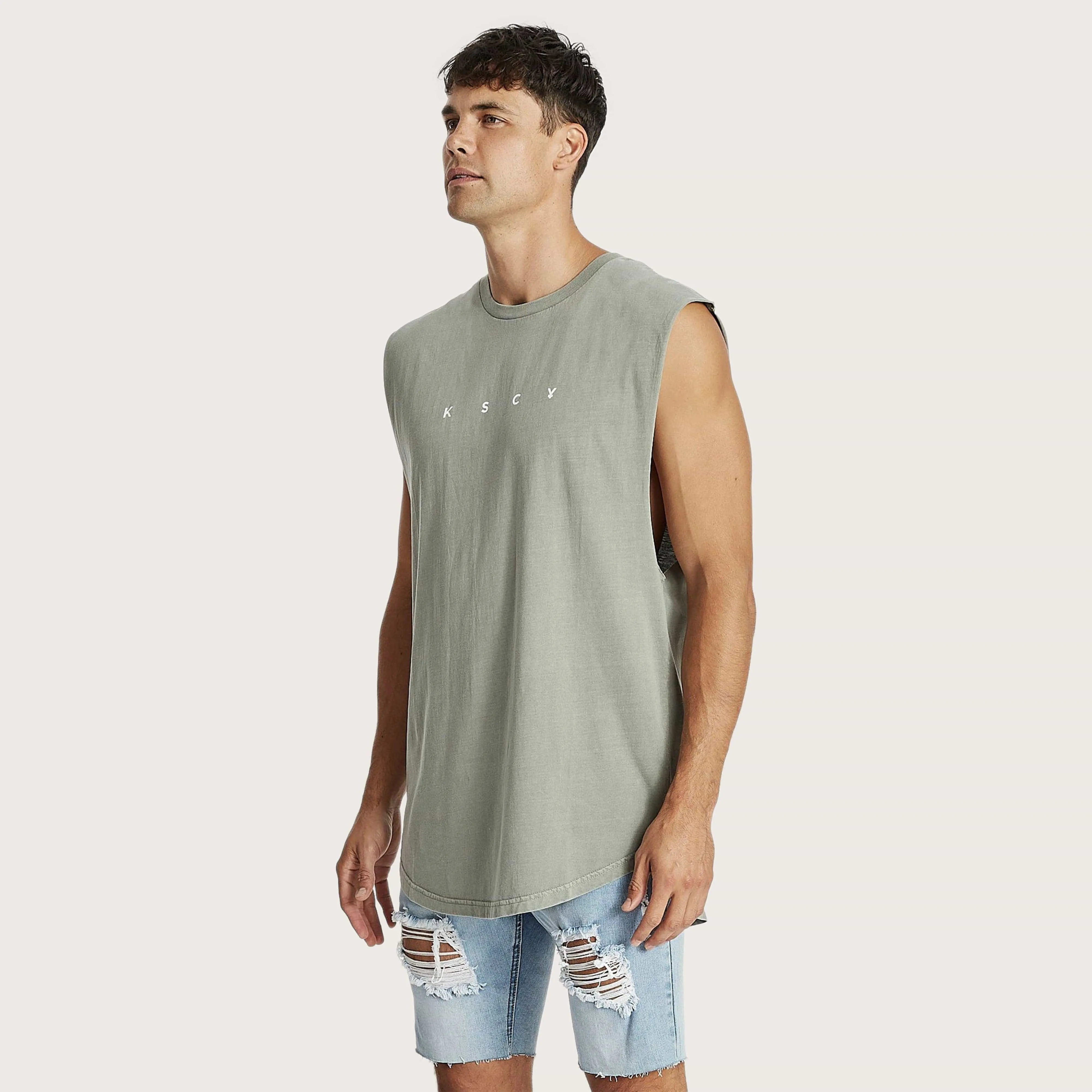 Hypocrit Dual Curved Muscle Tee Pigment Shadow