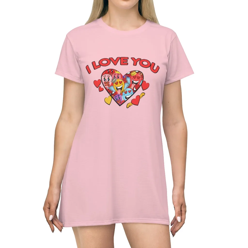 I LOVE YOU T-Shirt Dress