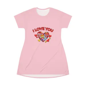 I LOVE YOU T-Shirt Dress