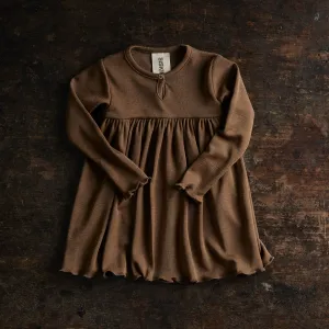 Ibis Baby & Kids Dress - Merino Wool & Silk - Almond