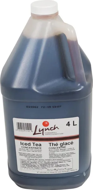 Iced Tea Concentrate – 2x4L - RTU 5 1 - Lynch