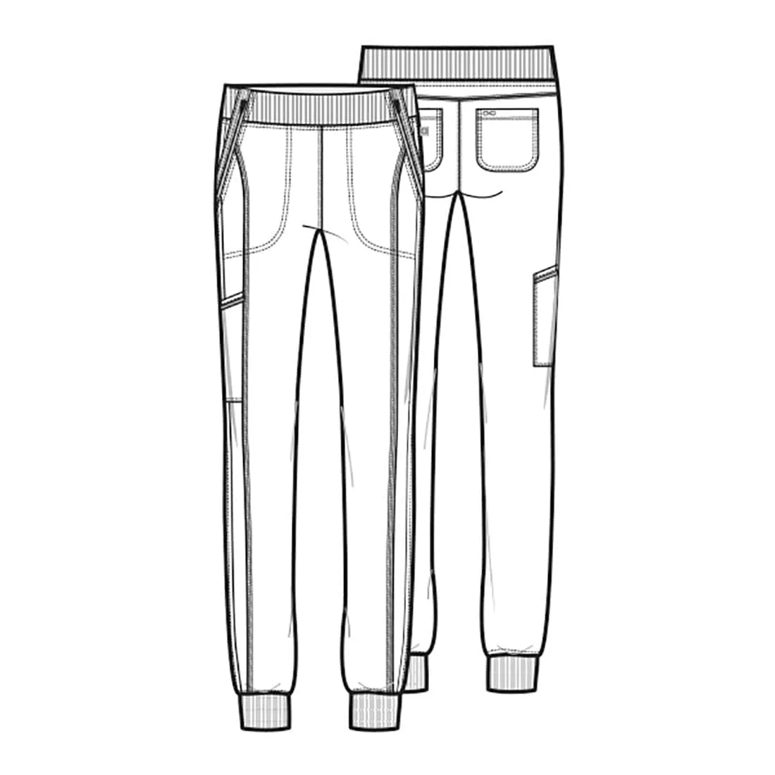 Infinity CK110A Scrubs Jogger Pant Women Orchid Flower