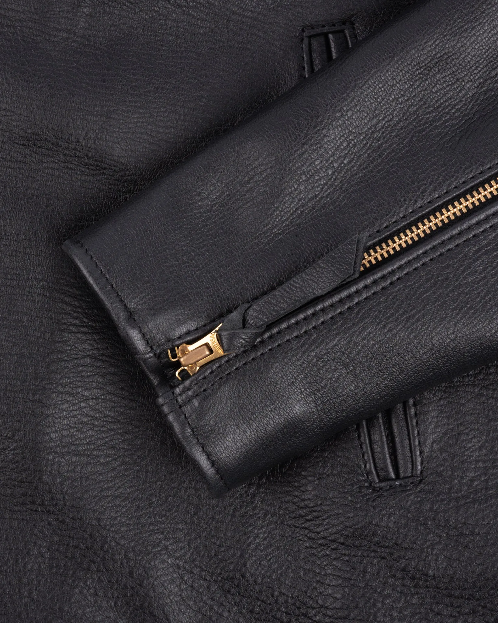 Iron Heart x Simmons Bilt Deerskin Pacific Rider's Jacket - Black