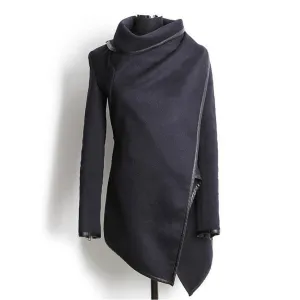 Irregular Fashion Jackets for Women's Basic Coats Female Cardigan Cropped Coat Windbreaker DH483