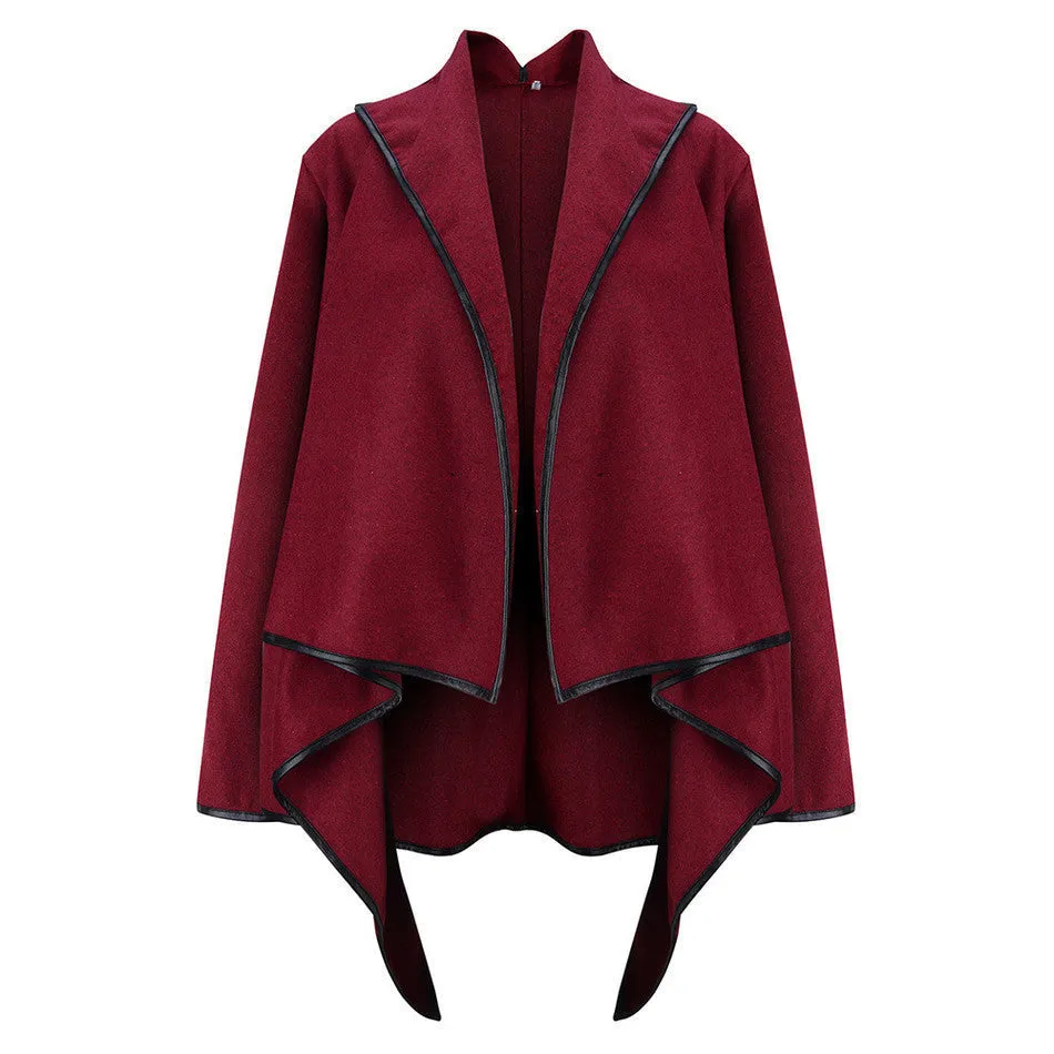 Irregular Fashion Jackets for Women's Basic Coats Female Cardigan Cropped Coat Windbreaker DH483