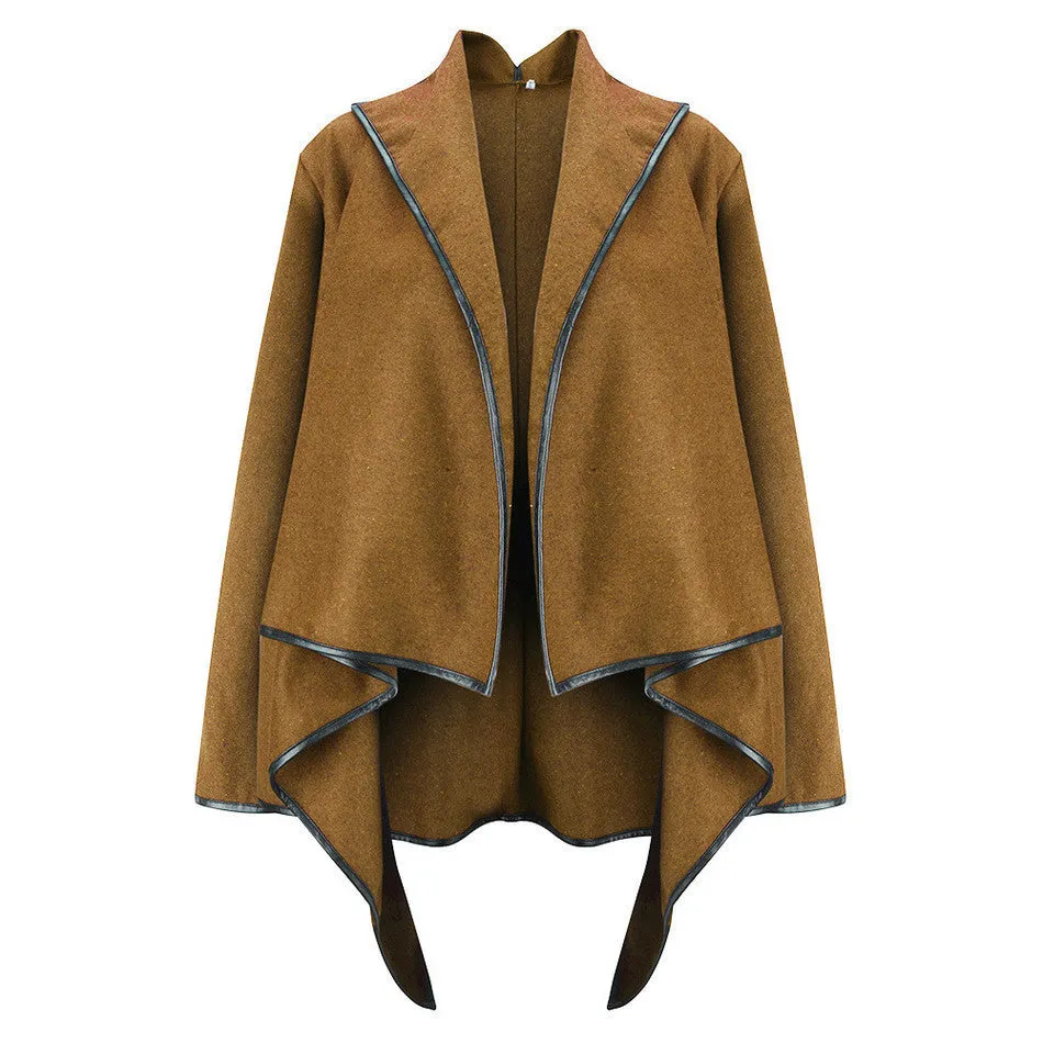 Irregular Fashion Jackets for Women's Basic Coats Female Cardigan Cropped Coat Windbreaker DH483