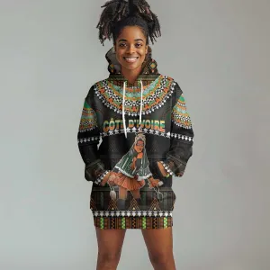 Ivory Coast Festival Of Masks Hoodie Dress Traditional Zaouli Dance LT05