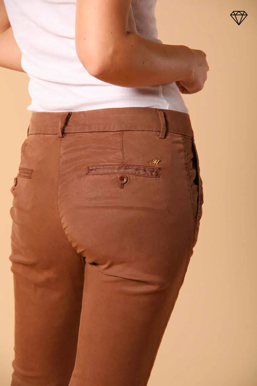 Jaqueline women's chino capri trousers in twill slim fit ①