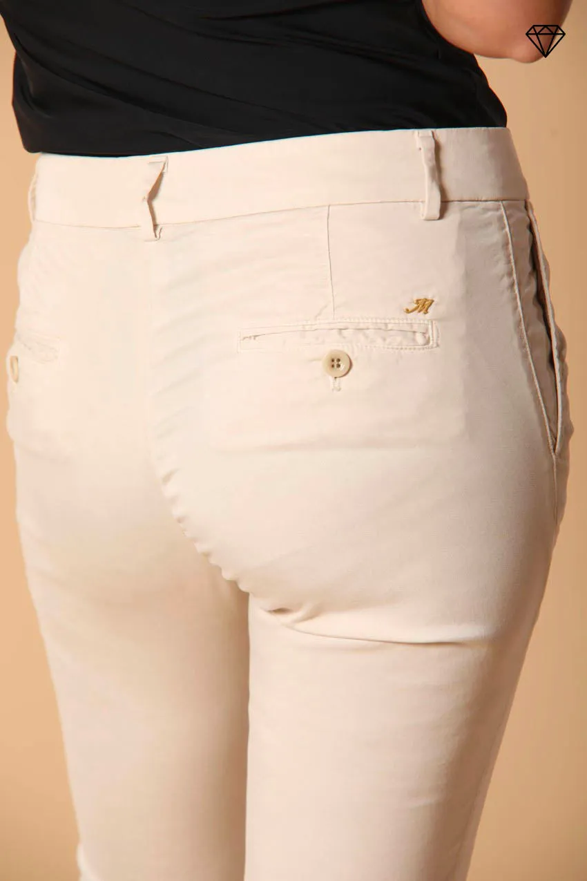 Jaqueline women's chino capri trousers in twill slim fit ①