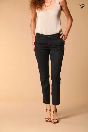 Jaqueline women's chino capri trousers in twill slim fit ①
