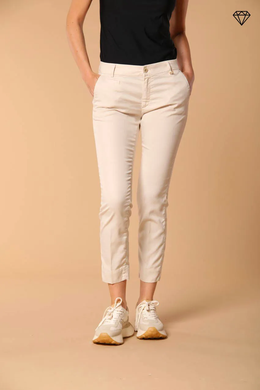 Jaqueline women's chino capri trousers in twill slim fit ①