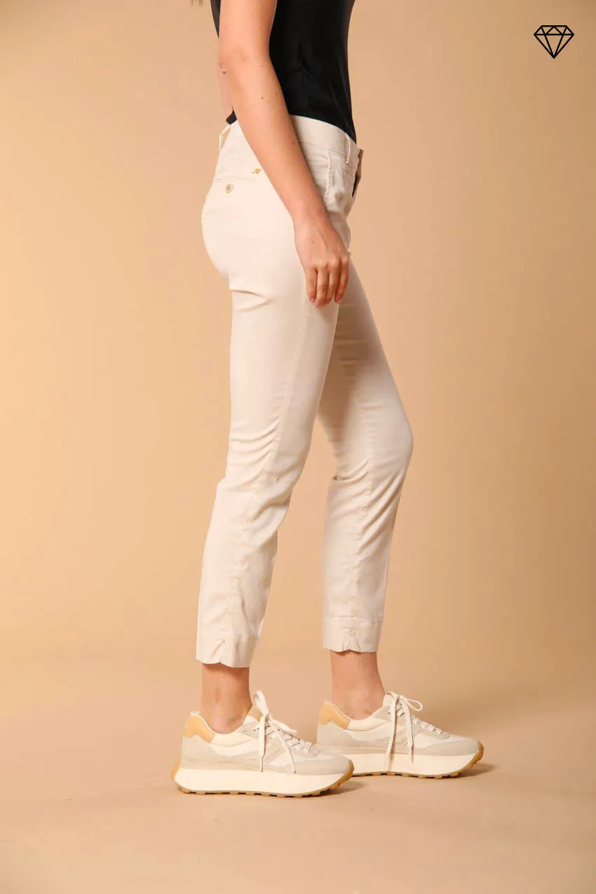 Jaqueline women's chino capri trousers in twill slim fit ①