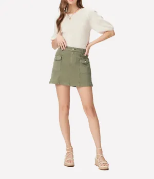 Jessie Denim Skirt in Vintage Green Ivy