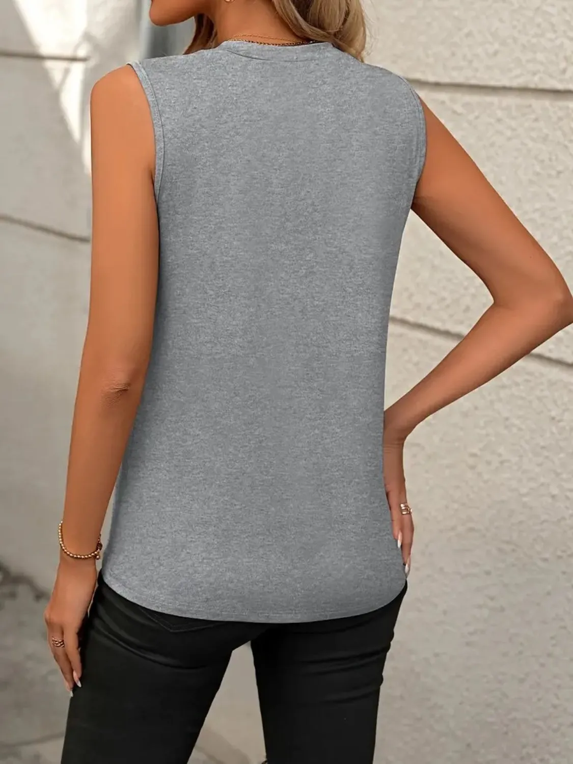 Julie Round Neck Sleeveless Tank - Online Exclusive