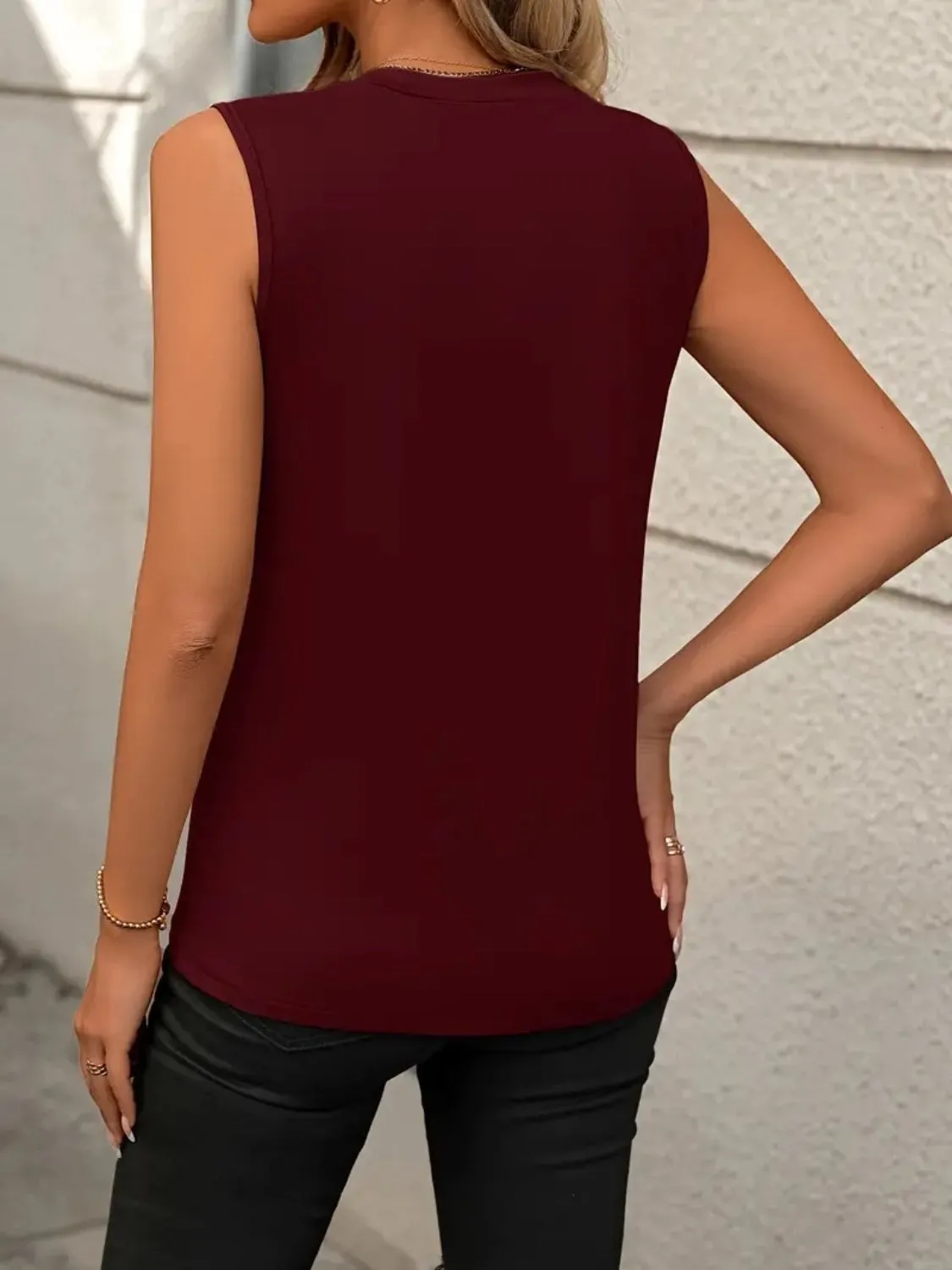 Julie Round Neck Sleeveless Tank - Online Exclusive