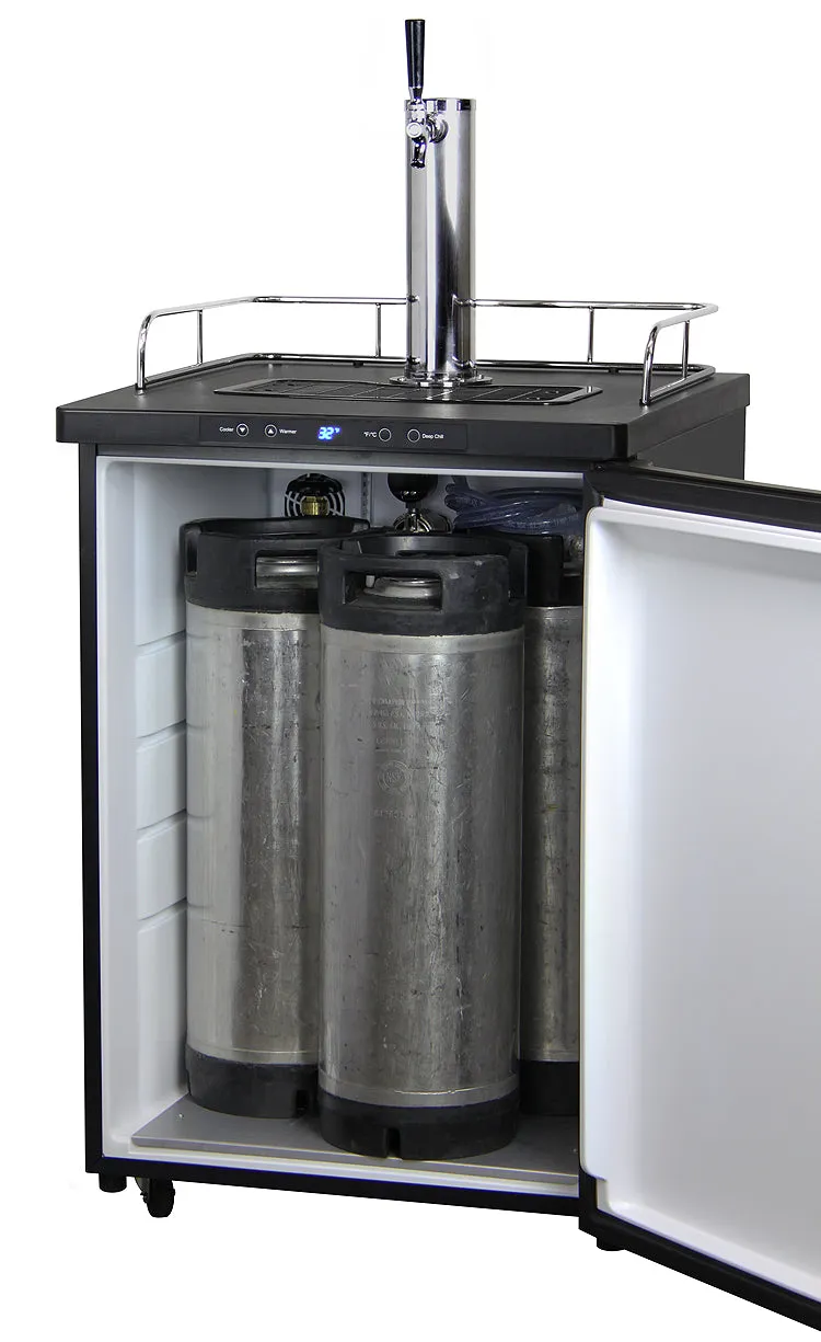 Kegco Full Size 1-Tap Digital Kegerator with Stainless Steel Door K309SS-1NK
