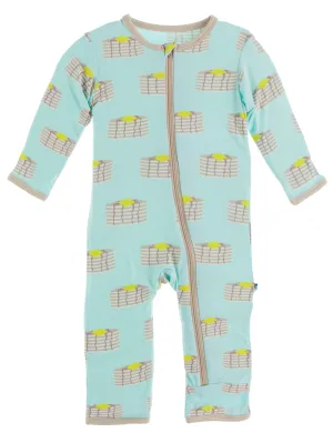 KicKee Pants Summer Sky Pancakes Coverall with Zipper