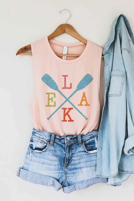 LAKE PADDLE GRAPHIC MUSCLE TANK