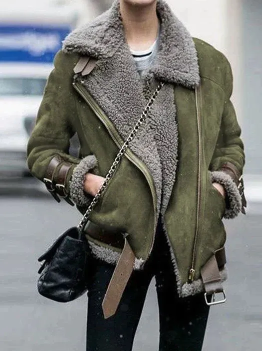 Leather - buckled jacket