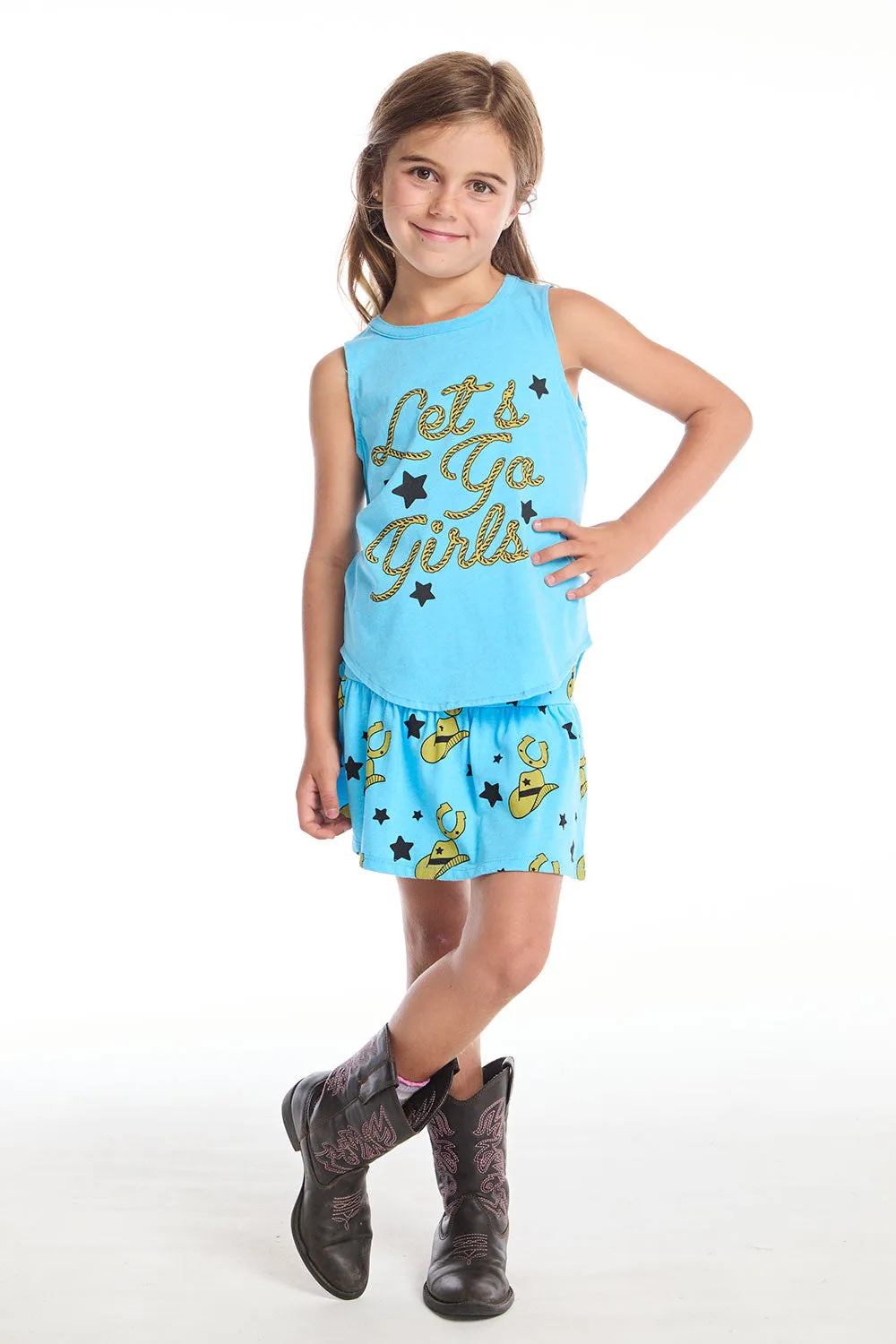 Let’s Go Girls Shirttail Muscle Tee