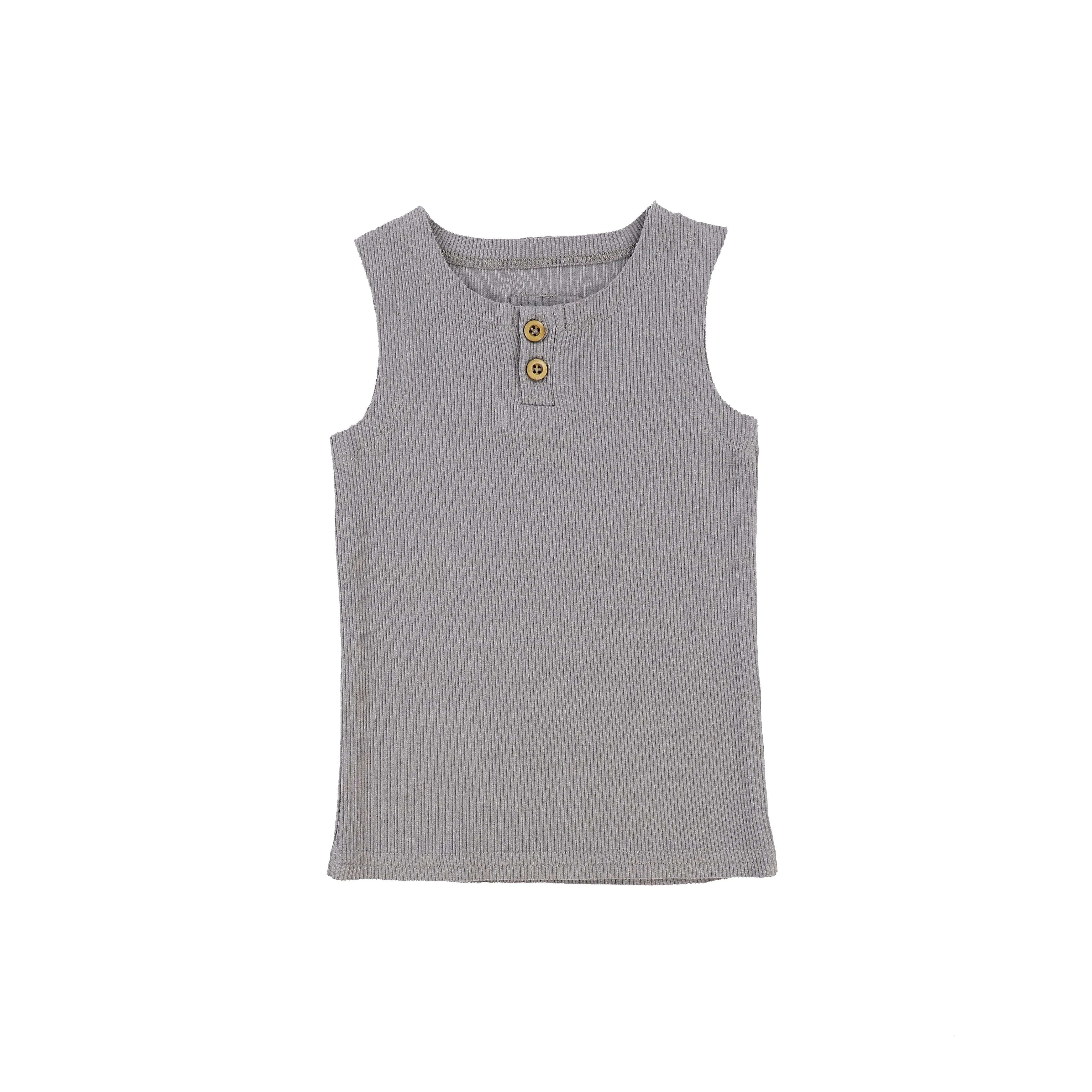 Lil Legs Ribbed Tank - Dark Grey