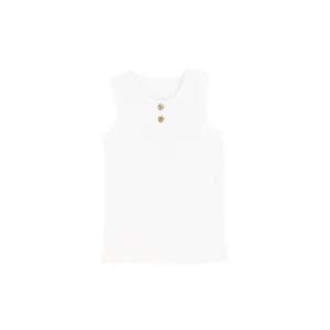 Lil Legs Ribbed Tank - Pure White