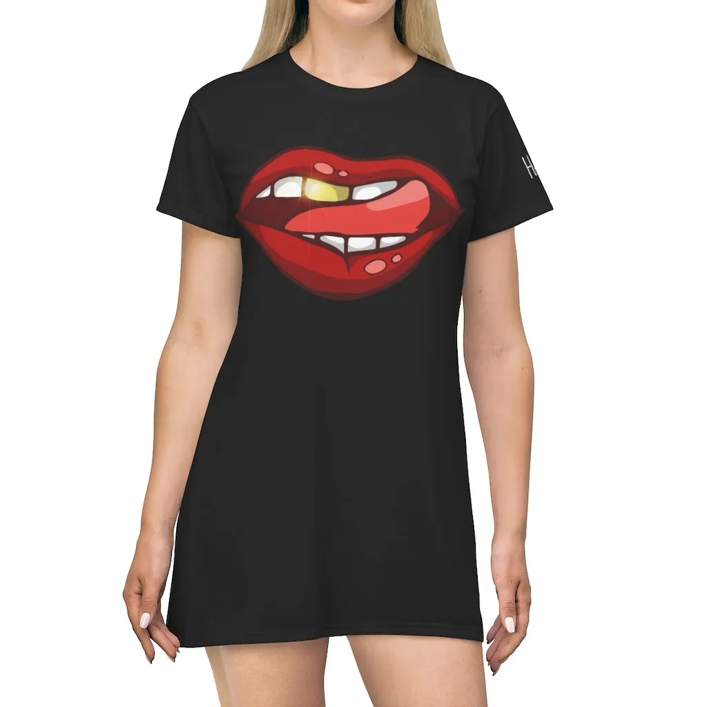 LIQUID GOLD T-Shirt Dress
