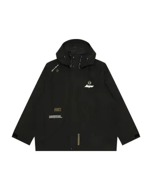 Logo hooded windbreaker jacket