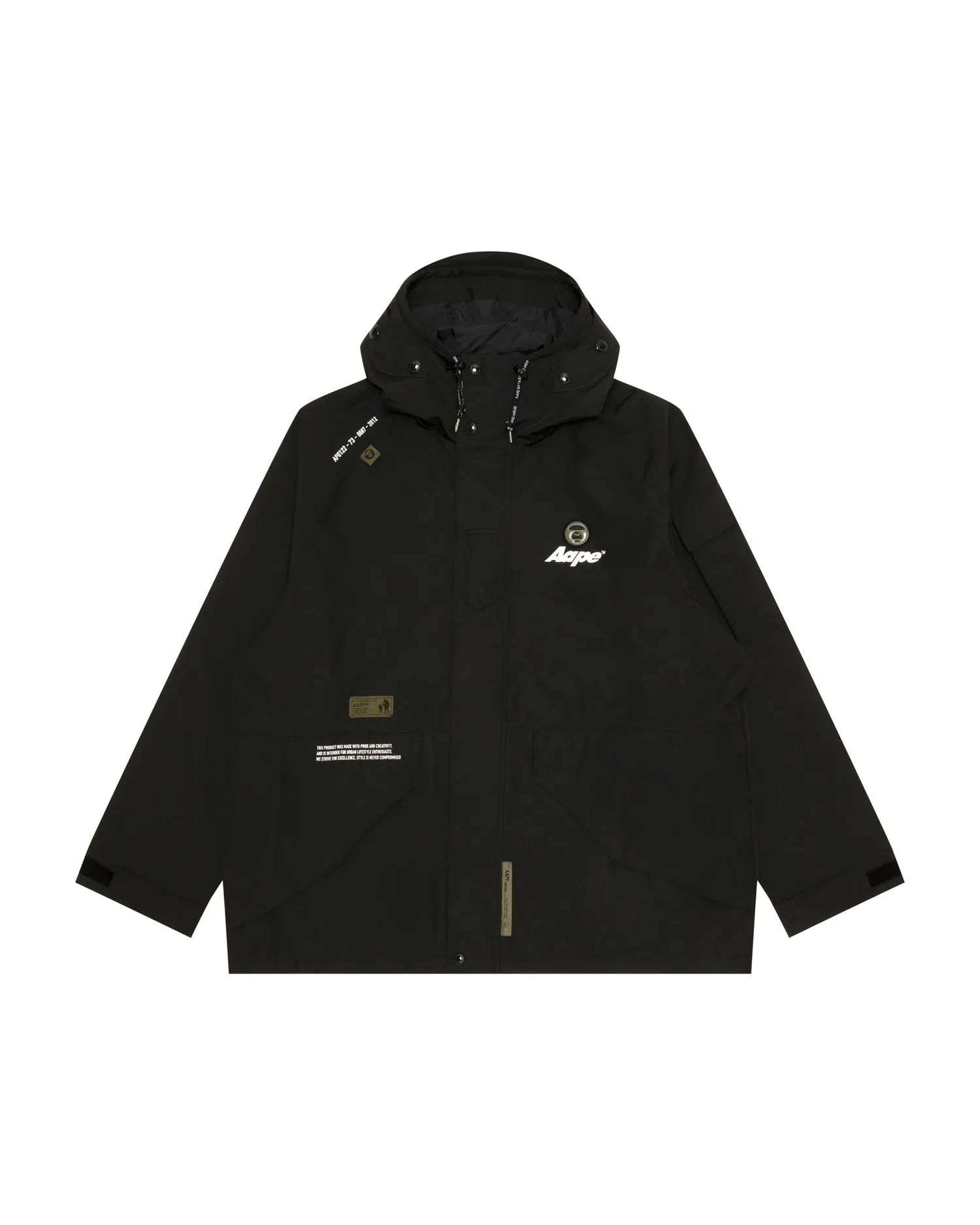 Logo hooded windbreaker jacket