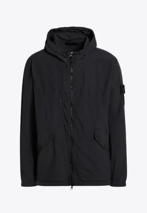 Logo Patch Zip-Up Windbreaker Jacket