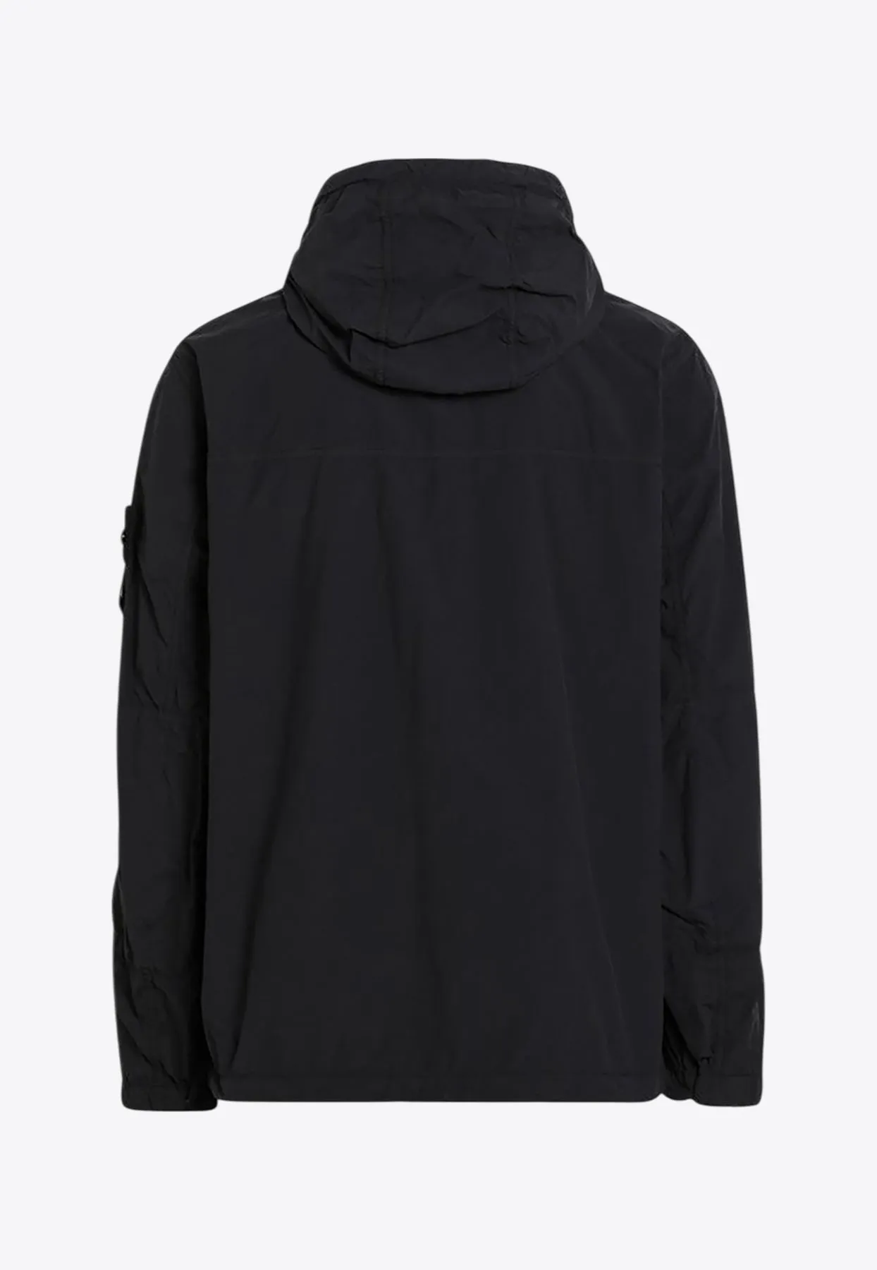 Logo Patch Zip-Up Windbreaker Jacket