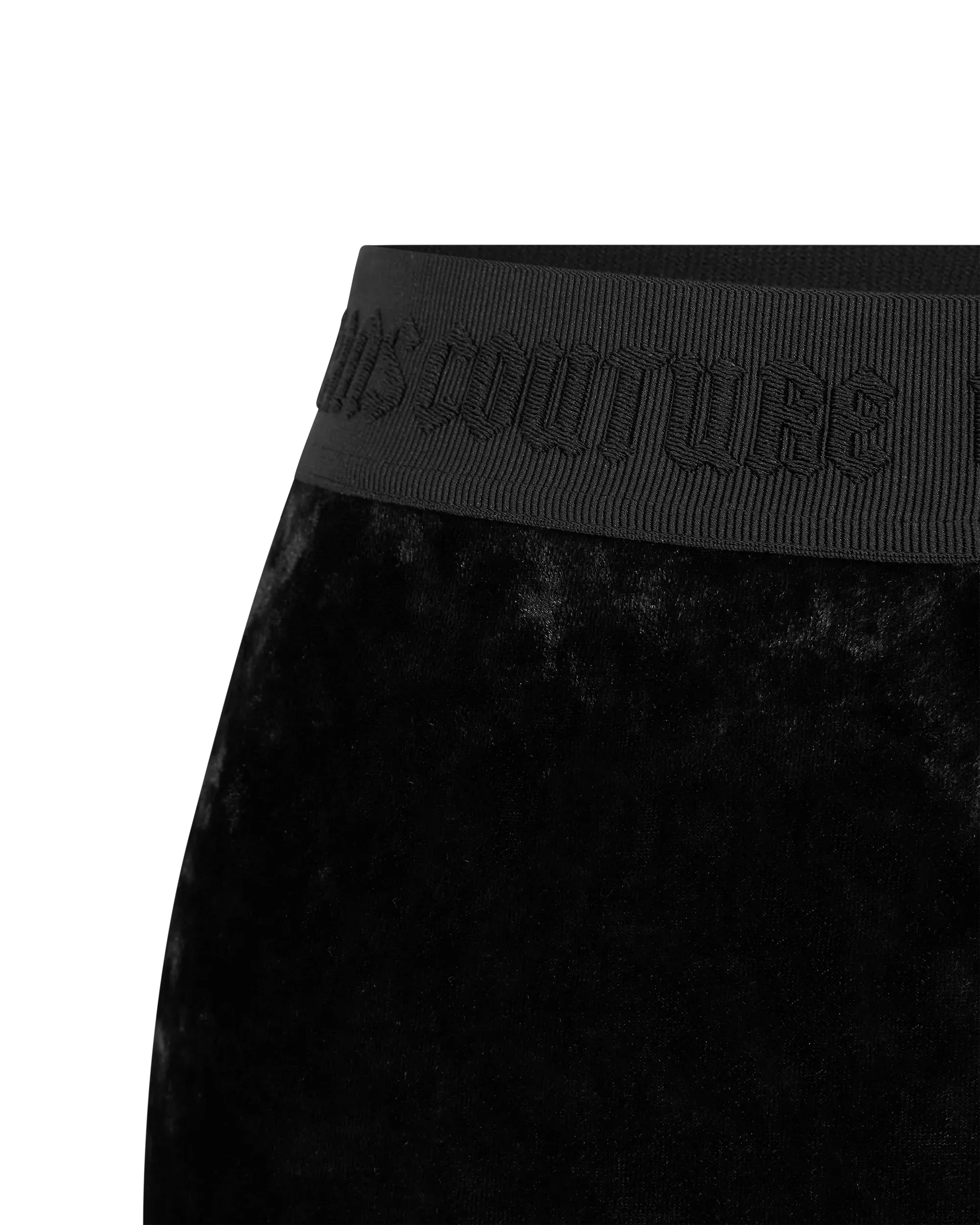 Logo Waistband Velvet Leggings