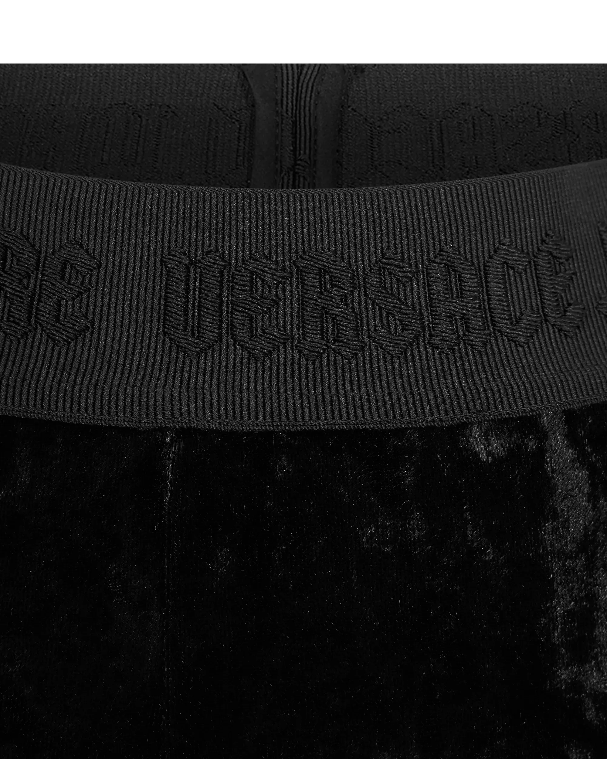 Logo Waistband Velvet Leggings