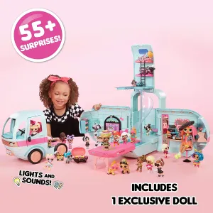L.O.L. Surprise! 2-in-1 Glamper Fashion Camper with 55  Surprises! Box is slightly damaged, contents are perfect! Retails $130 
