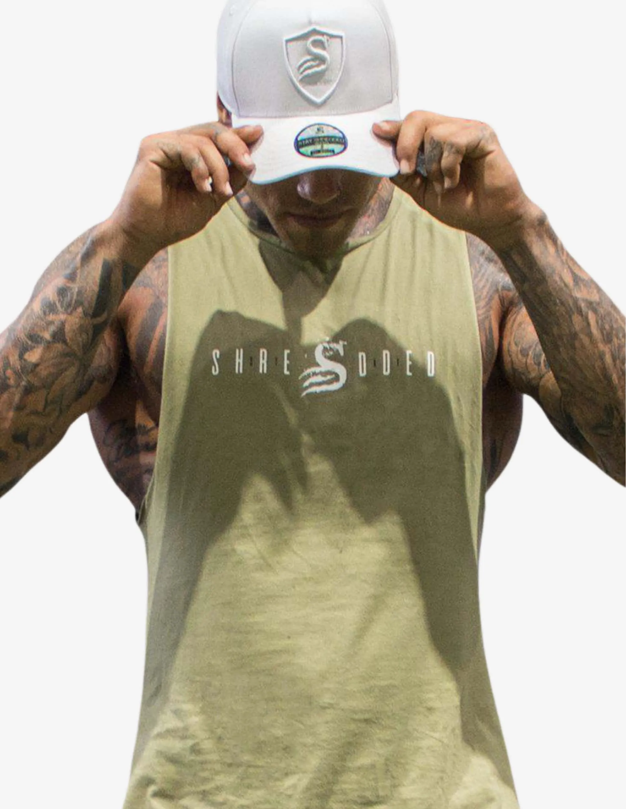 Longline Muscle Tank - Khaki