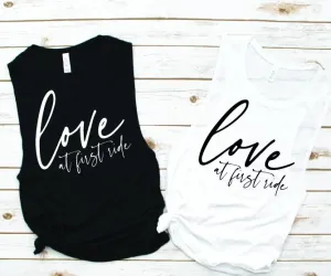 Love at First Ride Spin Muscle Tank - Fitness Tees by Hustle and Soul Clothing