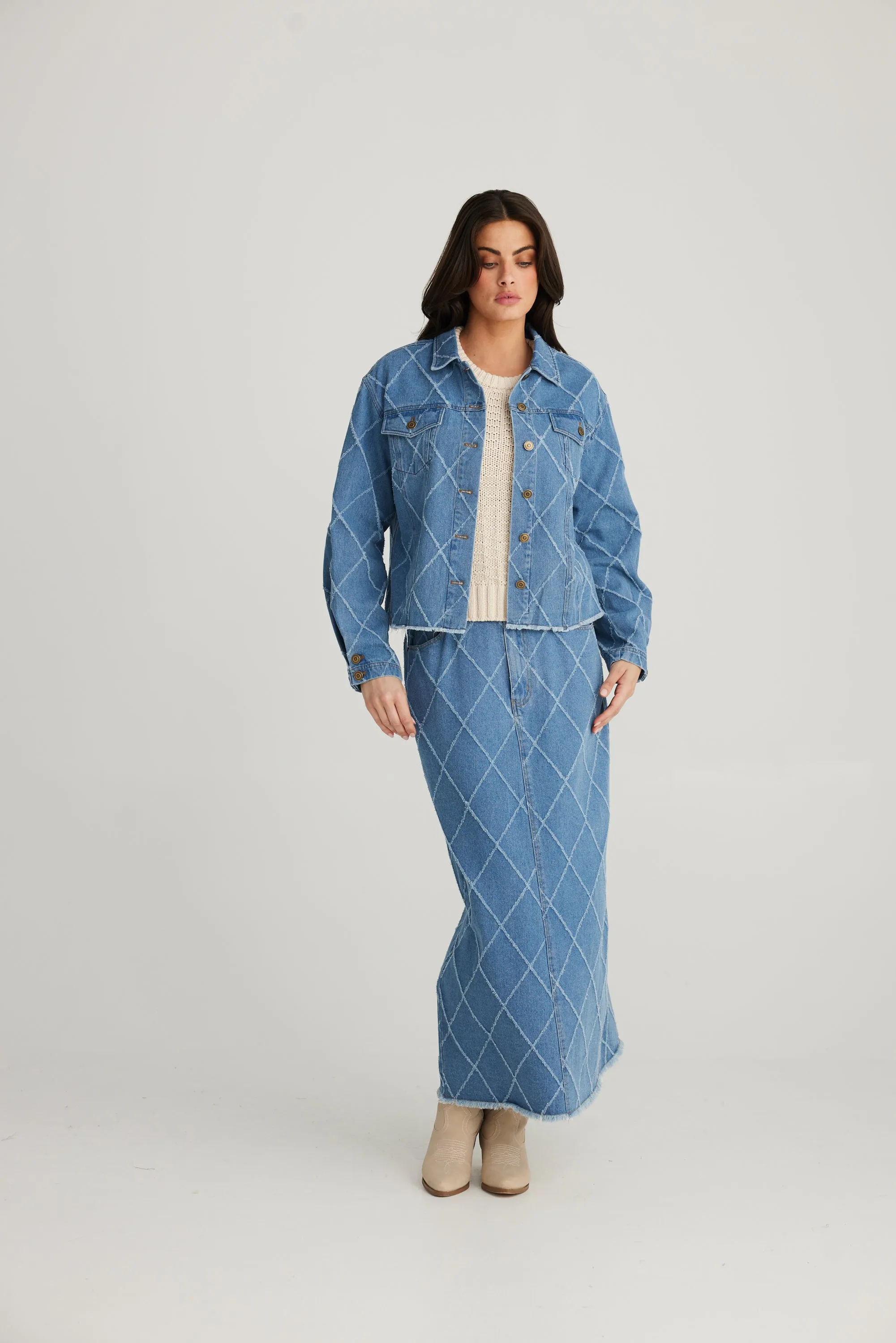 Macey Skirt - Denim