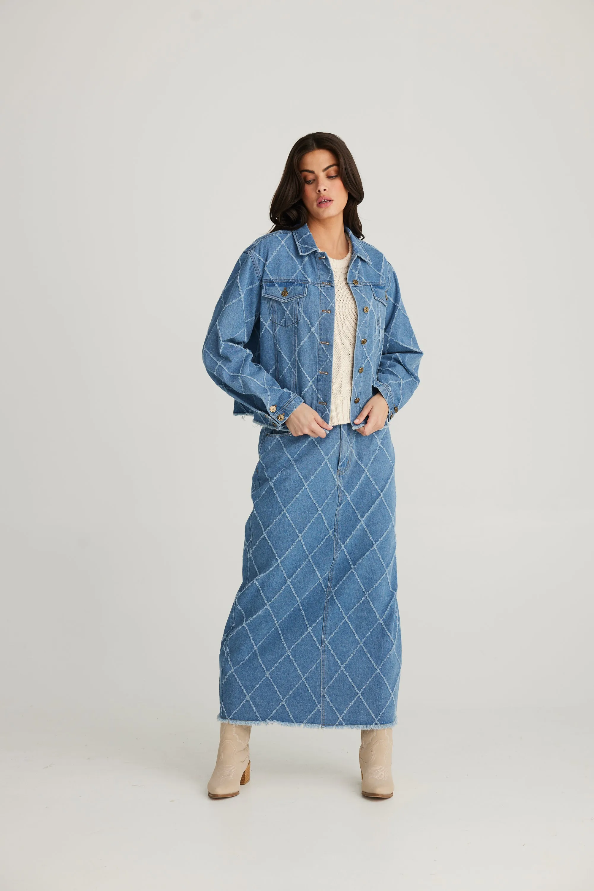 Macey Skirt - Denim