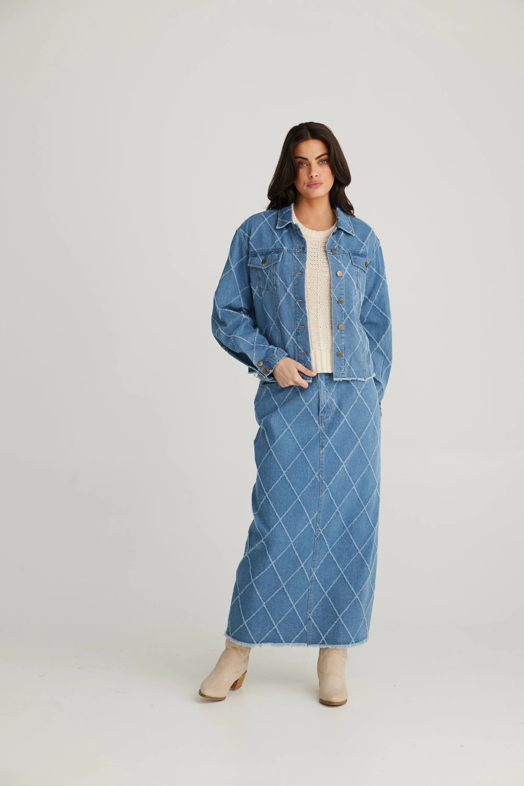 Macey Skirt - Denim